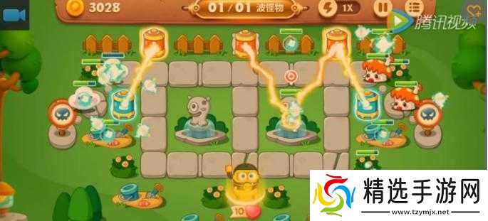 保卫萝卜3集市第15关金萝卜攻略