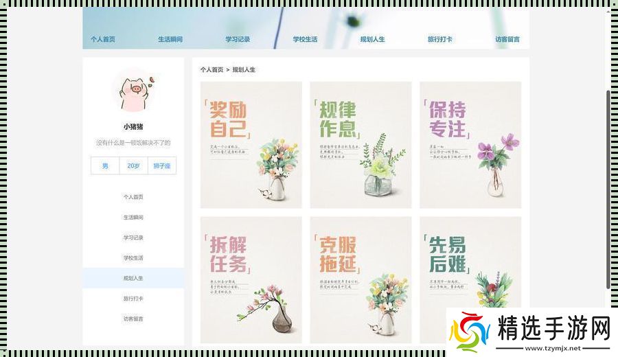 大学生的网页模板秀