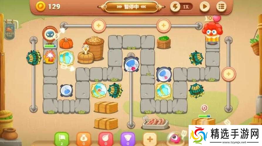 保卫萝卜3公园爬梯110通关攻略