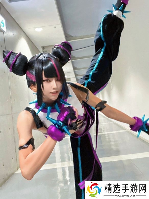 樱花妹COS街头霸王6韩蛛俐俏皮邪魅十分还原！