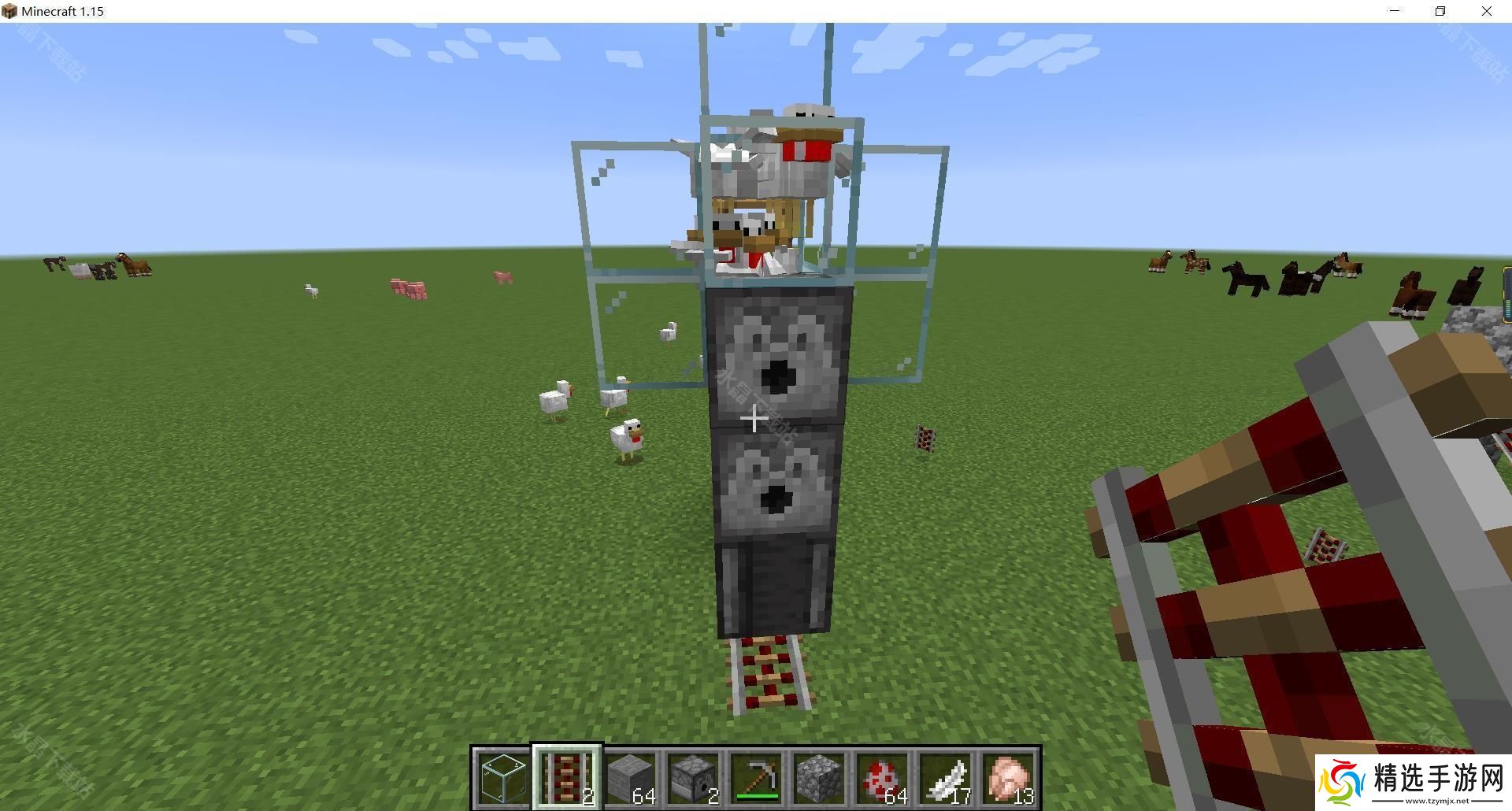 我的世界鸡肉机怎么做