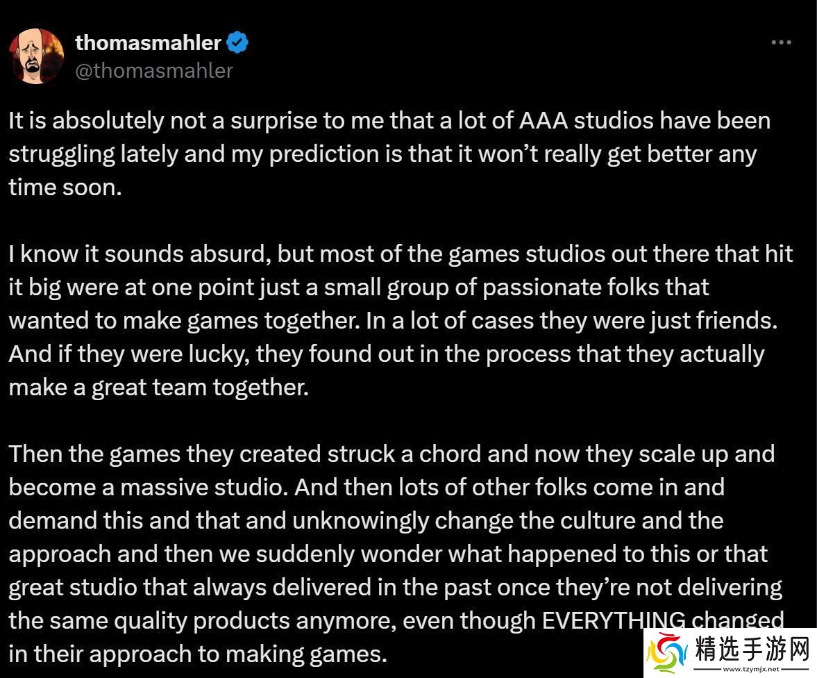 奥日主创称3A游戏将继续挣扎