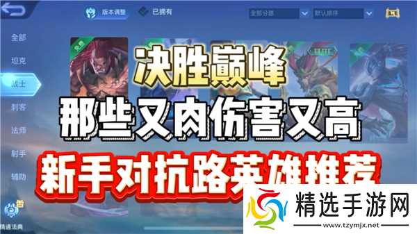 决胜巅峰新手推荐英雄有哪些-新手推荐英雄一览