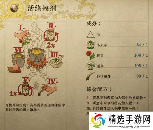 《天国拯救2》部分药剂与毒药配方一览