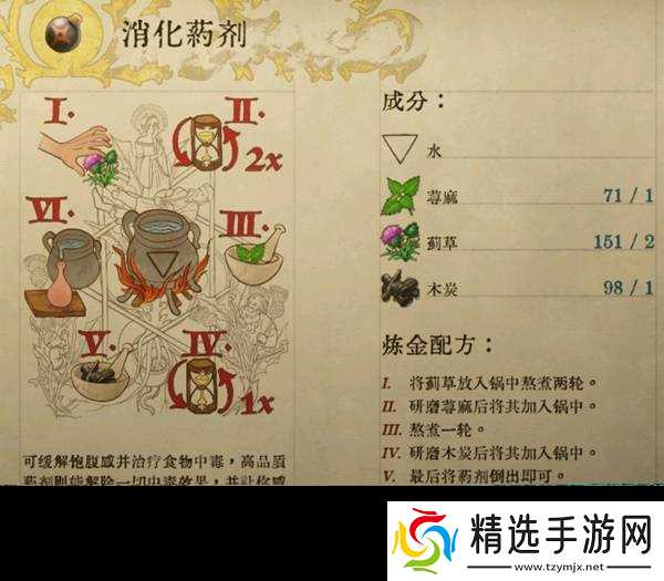 《天国拯救2》部分药剂与毒药配方一览