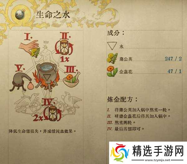 《天国拯救2》部分药剂与毒药配方一览