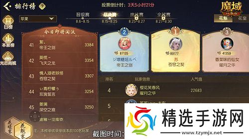 版本第一美女！魔域口袋版花魁赛总决赛即将开幕