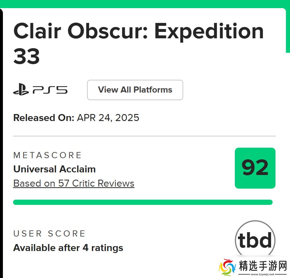 《光与影:33号远征队》目前是2025年评分最高的游戏