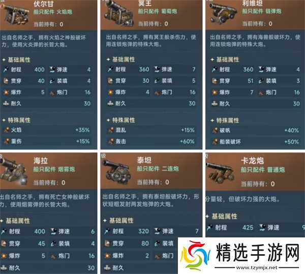 大航海时代传说辅助火炮选择指南