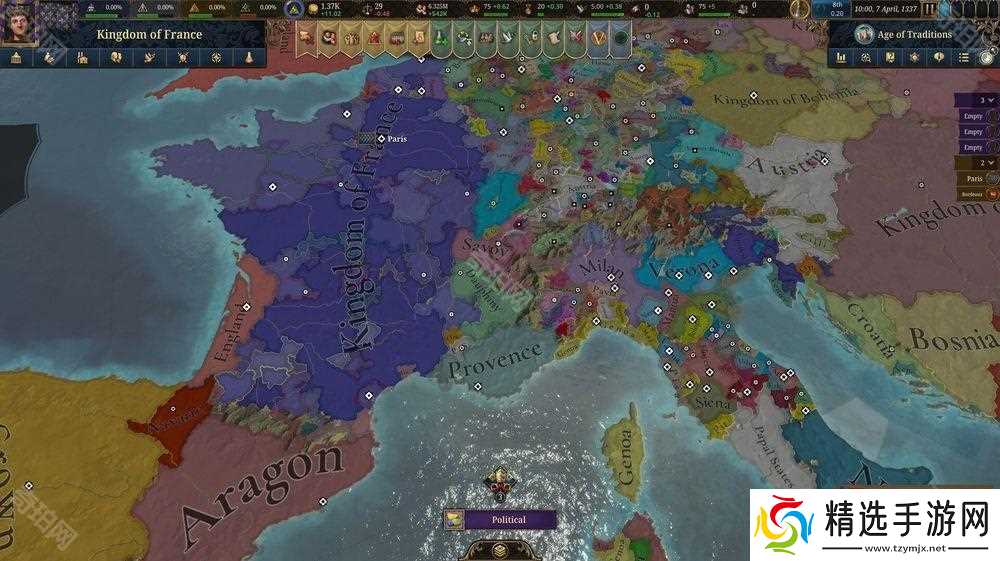 《欧陆风云》系列最新作《欧陆风云 5》正式公开 横跨五百年历史、展现统治者的野心