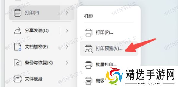 使用“打印预览”确认内容完整性