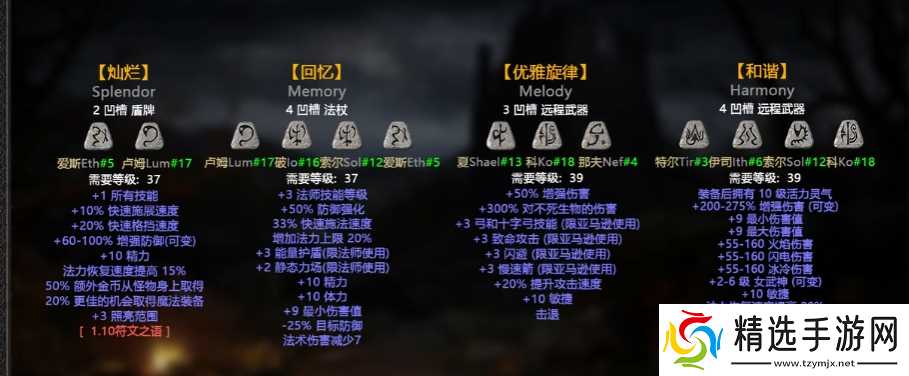 暗黑破坏神2重置版符文之语有什么用