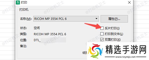 检查打印设置是否启用了“负片打印”选项