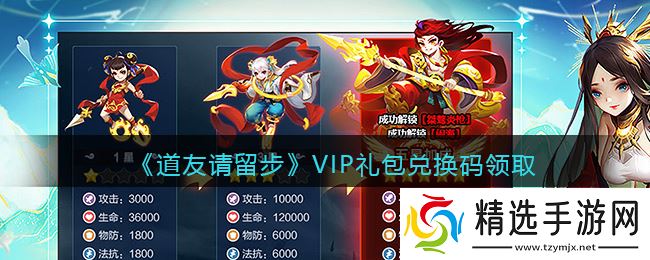 “VIP礼包码获取途径：道友速来兑换！”