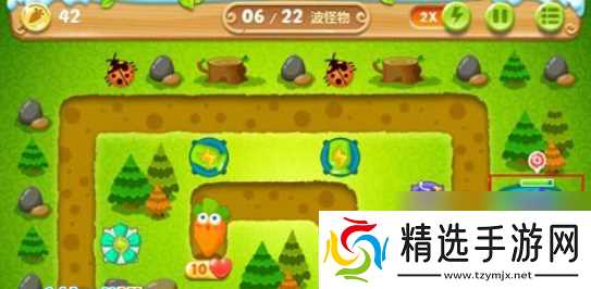 保卫萝卜2第24关攻略 220秒清理两个水坑