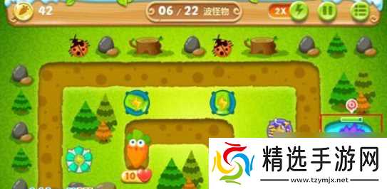 保卫萝卜2第24关攻略图文介绍 220秒清理两个水坑