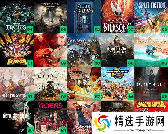2025高分游戏井喷：多款大作破90分引热议