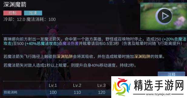 决胜巅峰赛琳娜技能