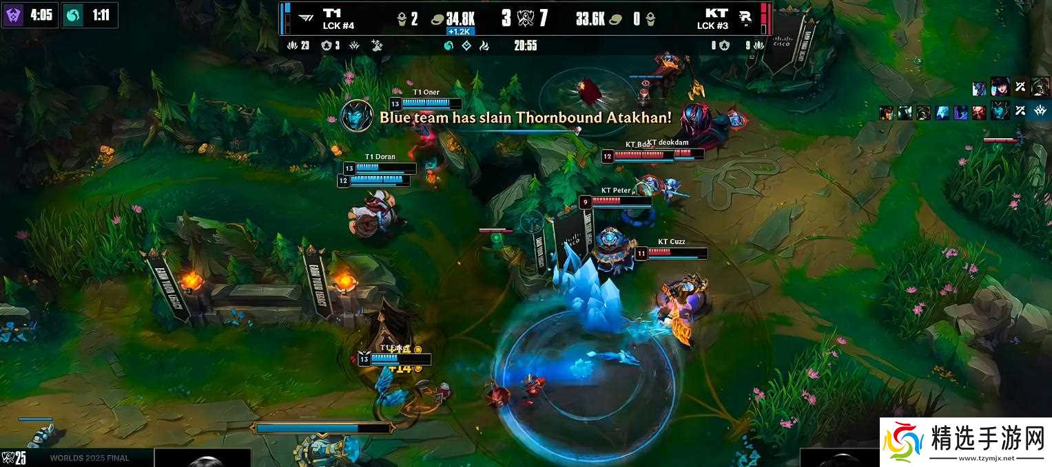 S15全球总决赛：三连冠达成，第六冠卫冕！T13-2击败KT勇夺冠军！