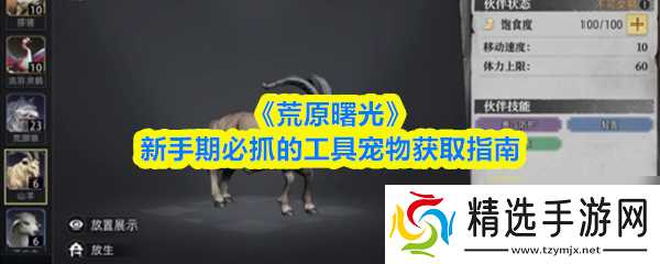 《荒原曙光》新手期必抓的工具宠物获取指南