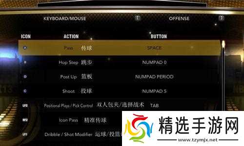 NBA2K15PC版键盘操作指南（以基础键位设置为主）