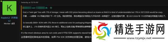 曝PS6首发1TB SSD且无光驱!售价约为4800元