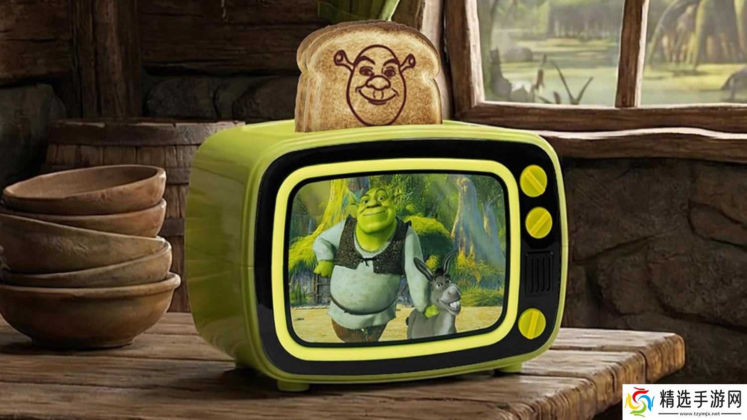 官方Shrek复古电视造型多士炉，带你开启Shrek式早餐生活