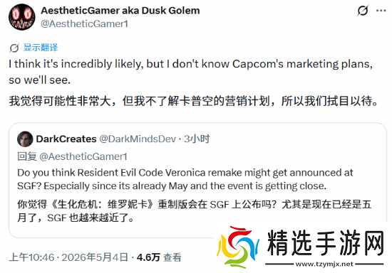 重磅炸弹要来了！曝《维罗妮卡RE》或亮相夏日游戏节